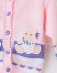 Pink knitted top with bears | 18-24 months