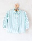 חולצת פסים ארוכה עם שתי שורות כפתורים | 3-4 שנים