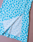 Sixties floral tunic in turquoise and white | 7-8 years