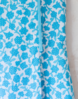 Sixties floral tunic in turquoise and white | 7-8 years