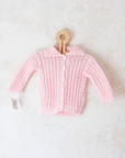 Pink knitted top with apple buttons | 9-12 months