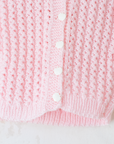 Pink knitted top with apple buttons | 9-12 months