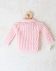 Pink knitted top with apple buttons | 9-12 months
