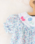 שמלה פרחונית עם צווארון רקום | 3-6 חודשים