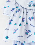 Tunic and shorts with bunnies and embroidery | 3-6 months