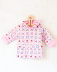 Pink jacket with hoodie and bears | 2-3 years