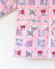 Pink jacket with hoodie and bears | 2-3 years