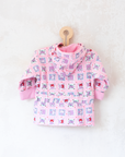 Pink jacket with hoodie and bears | 2-3 years