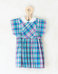Colorful plaid dress with embroidered collar | 9-12 months