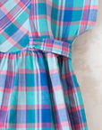 Colorful plaid dress with embroidered collar | 9-12 months