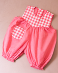 Linen checked and striped overalls | 3-6 months