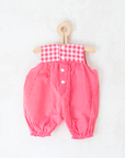 Linen checked and striped overalls | 3-6 months