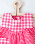 Linen checked and striped overalls | 3-6 months