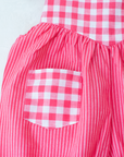 Linen checked and striped overalls | 3-6 months