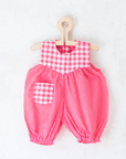 Linen checked and striped overalls | 3-6 months
