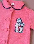 Thin wool jacket with hugging polar bears | 12-18 months
