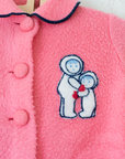 Thin wool jacket with hugging polar bears | 12-18 months