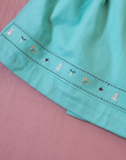 Turquoise sarafan with gold buttons | Dead stock from Italy | 6-7 years