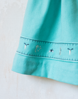 Turquoise sarafan with gold buttons | Dead stock from Italy | 6-7 years