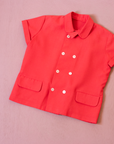 Tailored red shirt from the Sixties | 2-3 years