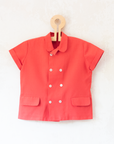 Tailored red shirt from the Sixties | 2-3 years