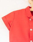 Tailored red shirt from the Sixties | 2-3 years