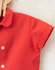 Tailored red shirt from the Sixties | 2-3 years