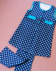 Blue Polka Dot Suit | Deadstock from the Seventies | 7-8 Years