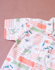 Button-down shirt with swimmers | Deadstock from France | 4-5 years