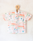 Button-down shirt with swimmers | Deadstock from France | 4-5 years
