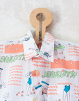 Button-down shirt with swimmers | Deadstock from France | 4-5 years