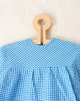 Blue and white plaid shirt with a painted pocket | French deadstock | 2-3 years