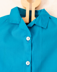 Tailored turquoise shirt from the 70s | 9-12 months