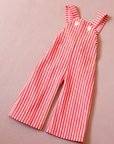 Red and White Striped Overalls | French Deadstock from the Seventies | 9-12 Months