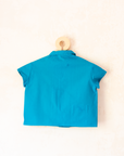 Tailored turquoise shirt from the 70s | 9-12 months