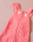 Red and White Striped Overalls | French Deadstock from the Seventies | 9-12 Months
