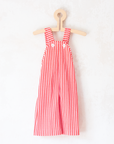 Red and White Striped Overalls | French Deadstock from the Seventies | 9-12 Months