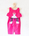 Pink embroidered boy's set with pants | Deadstock from the 80s | 9-12 months
