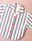 Button-down shirt with roses and stripes | 18-24 months