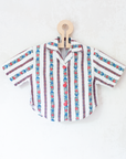 Button-down shirt with roses and stripes | 18-24 months