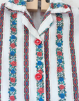 Button-down shirt with roses and stripes | 18-24 months