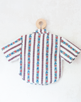 Button-down shirt with roses and stripes | 18-24 months