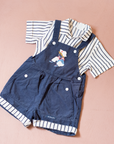 סט נוסטלגי של חולצה ואוברול ימאים | 18-24 חודשים