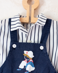 סט נוסטלגי של חולצה ואוברול ימאים | 18-24 חודשים