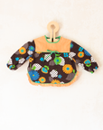 Long French blouse with flowers and ruffles | 6-9 months