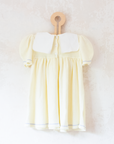 Yellow knitted dress with palm tree collar | 9-12 months