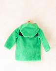 Green fleece jacket with shiny patches | Italian dead stock | 2-3 years