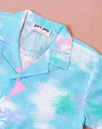 Tropical button-up shirt in pastel colors | 4-5 years