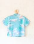 Tropical button-up shirt in pastel colors | 4-5 years