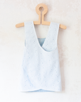 Reversible tank top with embroidery and lace | 3-4 years